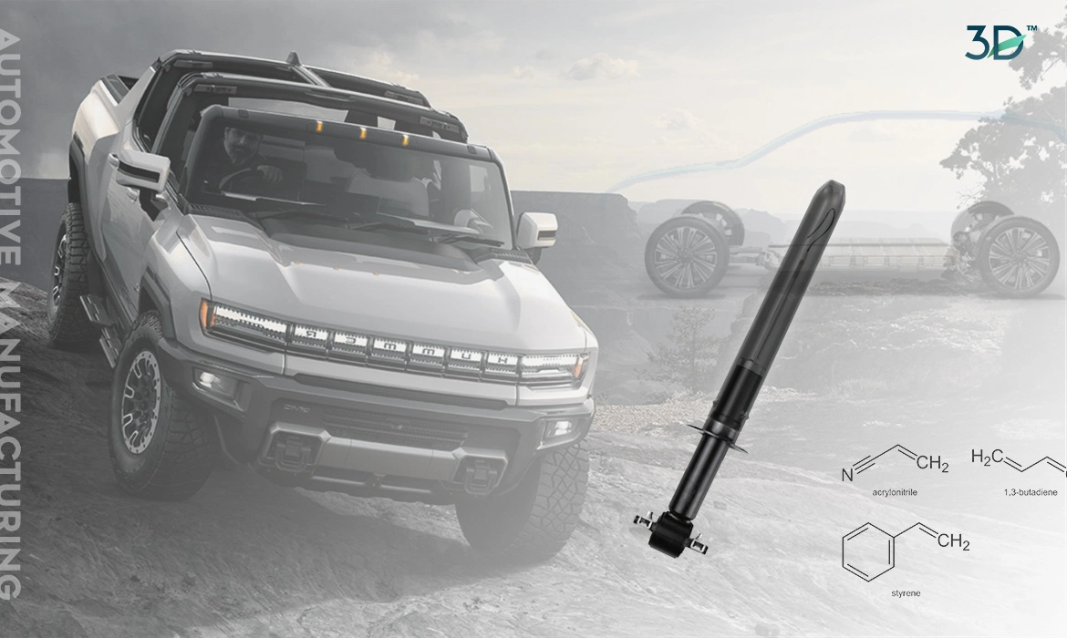 Manufactura aditiva industrial en Meéxico, Impresión de componentes de protección en 3D con resina ABS para automóviles eléctricos, incluyendo modelos de Chevrolet, Cadillac y GMC, como el GMC Hummer EV